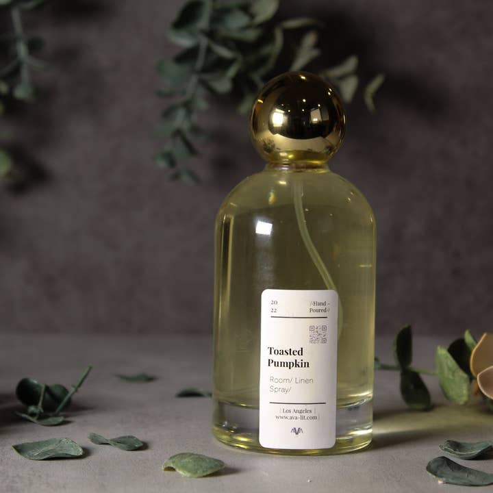 Toasted Pumpkin Room/Linen Spray for wholesale by Ava Lit Candles