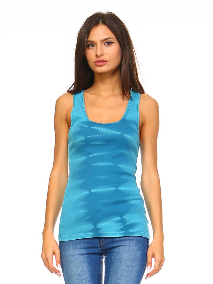Ocean Tide Tie Dye Tanktop für Racerback für den Großhandel von Urban X Apparel