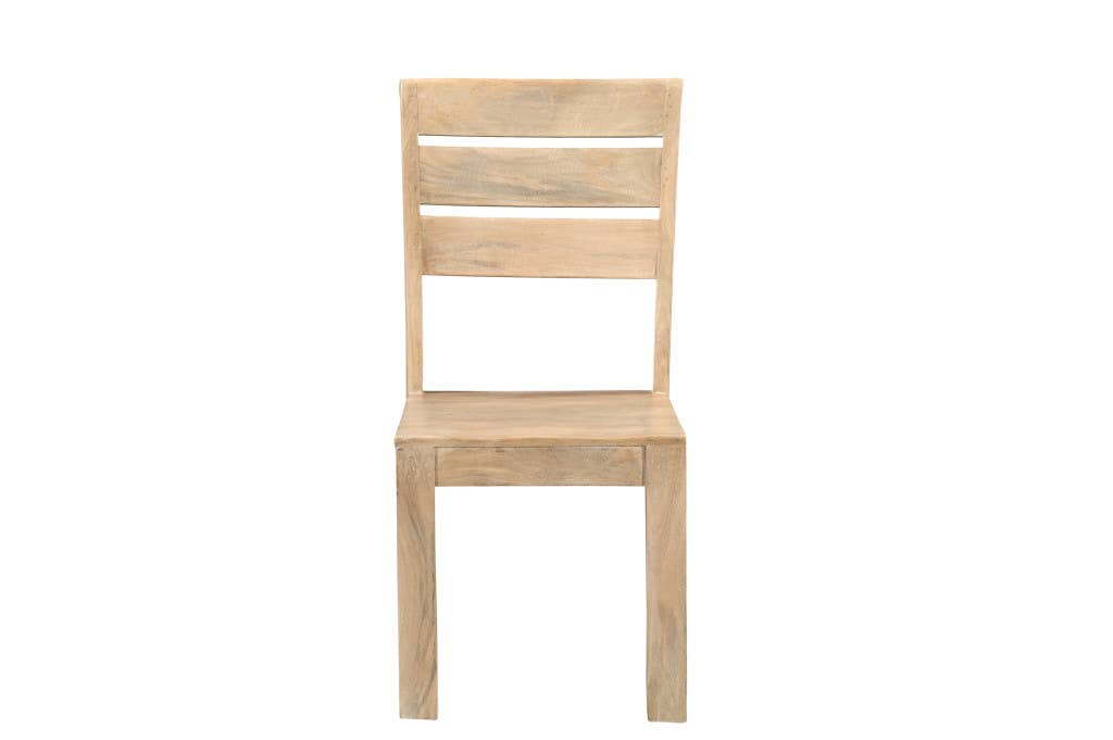HomeRoots – wholesale Chair – Set of Two Beige Solid Wood Ladder Back Dining Side Chairs5