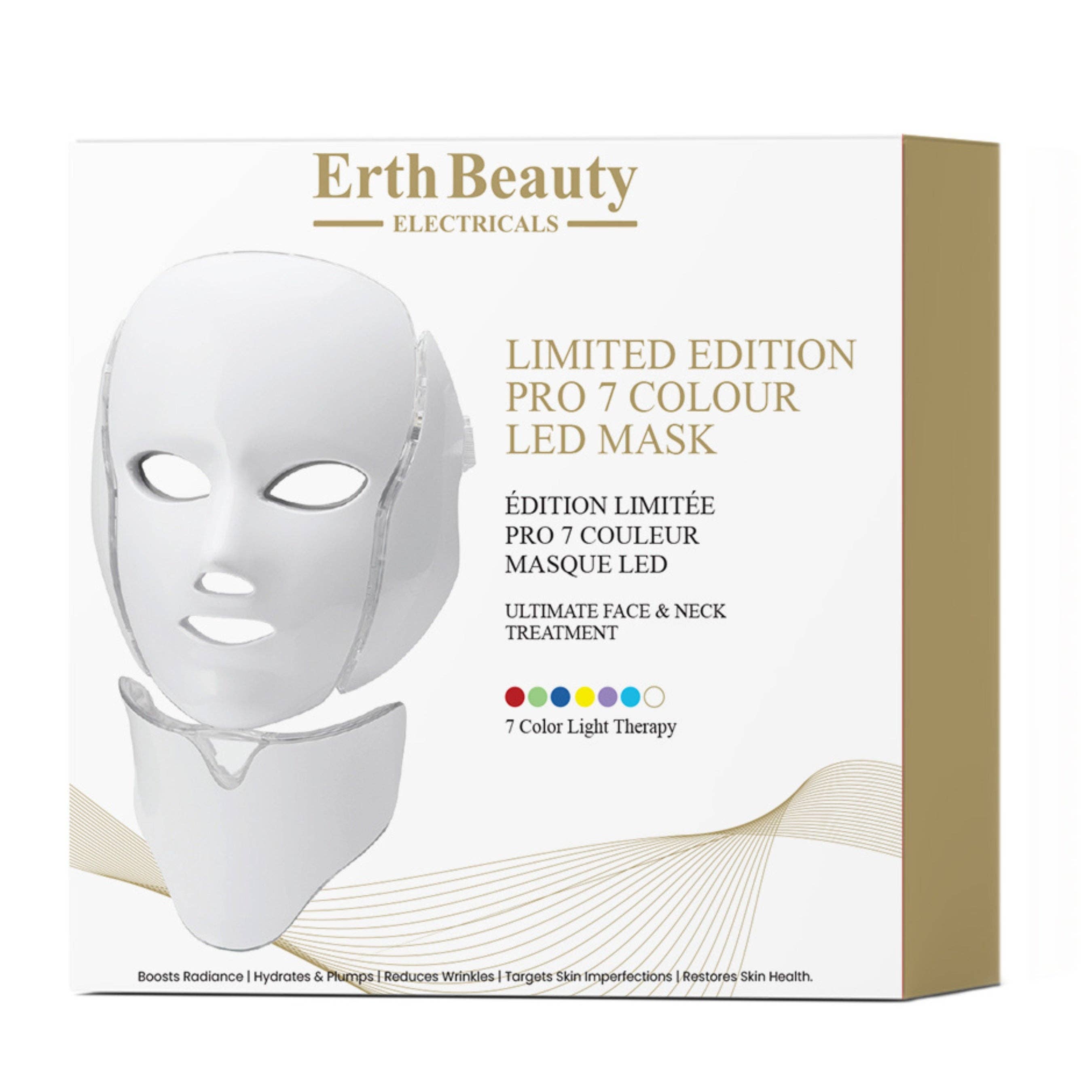 Eclat Cosmetic Ltd - Vente Masque pour le visage - Édition Limitée Masque Visage & Cou Pro 7 Couleurs LED1