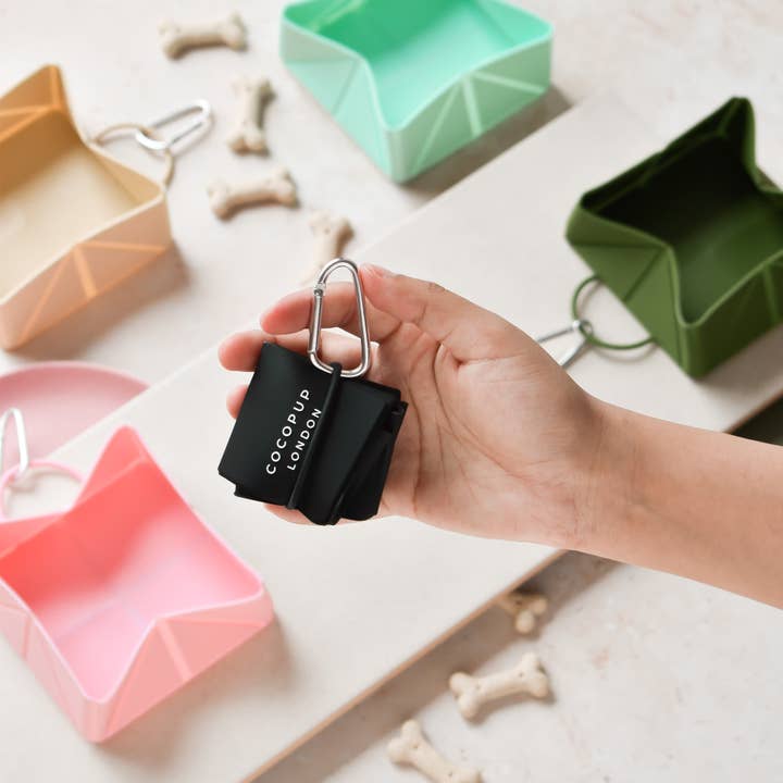 Cocopup London - Vendita all'ingrosso Ciotola - Cani e gatti - Ciotola da viaggio pieghevole - Nera1