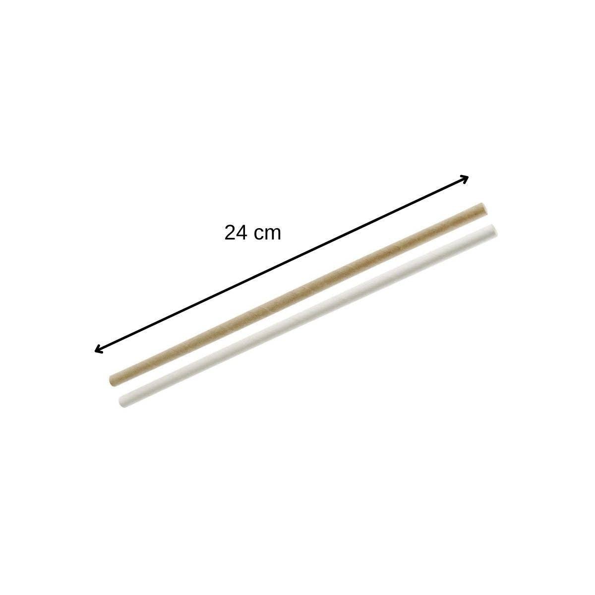 Zenker - Vendita all'ingrosso Cannuccia - Confezione di 60 cannucce di carta marrone e bianca 24 cm Fackelmann Bar Concept2