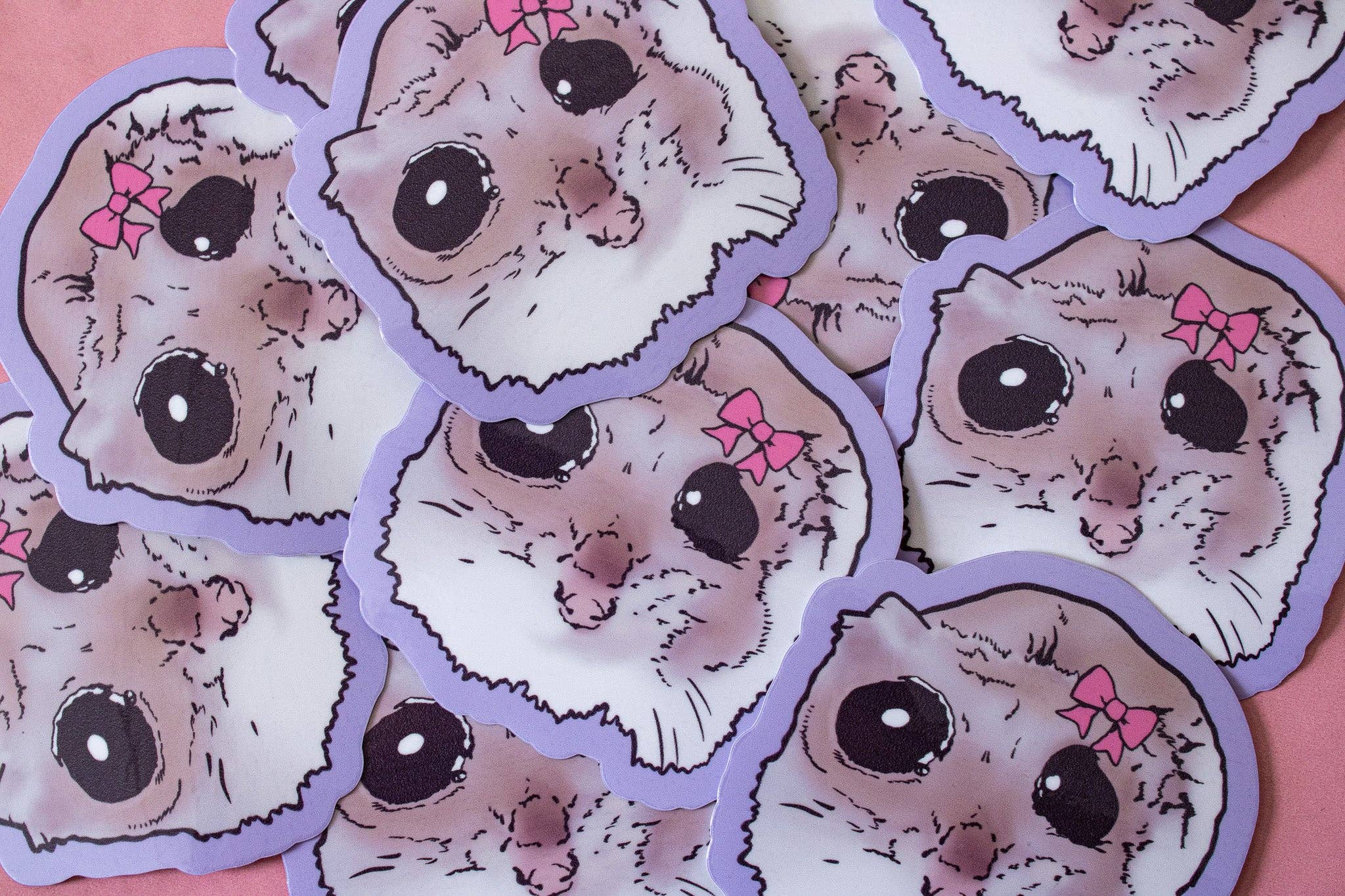 Doctor Scribble - Wholesale Sticker - Rat With Bow Meme Vinyl Sticker1