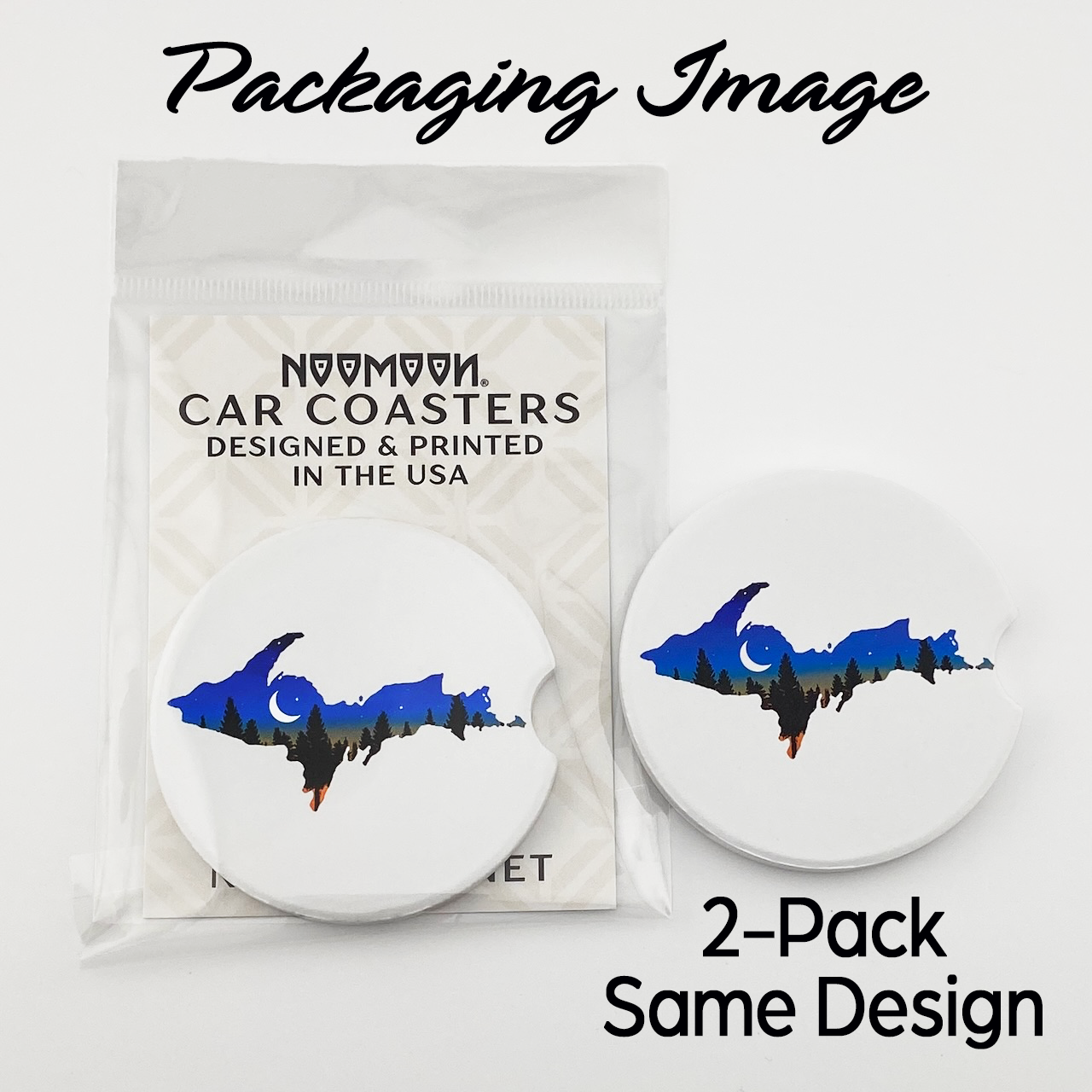 Noomoon - Wholesale Car Coaster - Unisex - Car Coaster - Michigan Or Your State Up North Twilight1