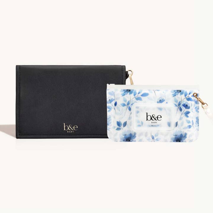 Ben & Ellie Baby – wholesale Nappy bag – Baby – Nappy Change Clutch & Wipes Case Set - The Original with Sienna Blue