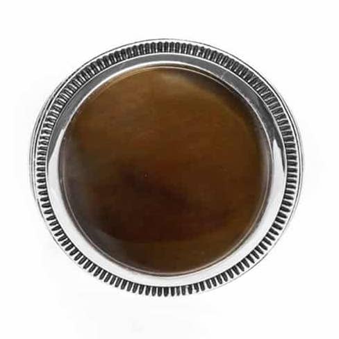 Herrens gåtfulla tigeröga signet ring i silver för wholesale av Orus bijoux men