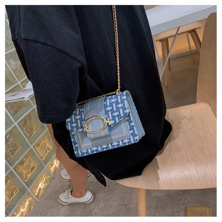 Blak Wardrob - Wholesale Shoulder Bag - Women's - Classy Small Cotton And Linen Shoulder Bag