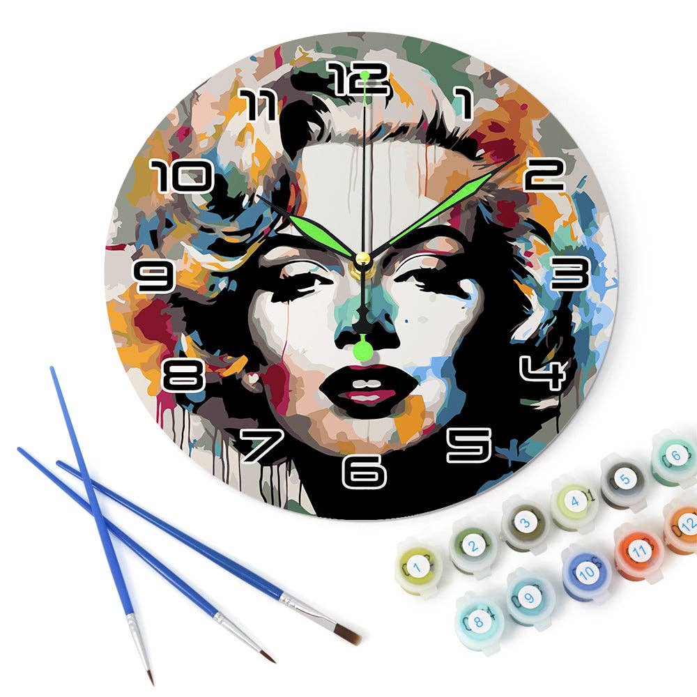 Paint Your Numbers - Wholesale DIY Craft Kit - Paint the Moment – Pop Icon Clock Kit1