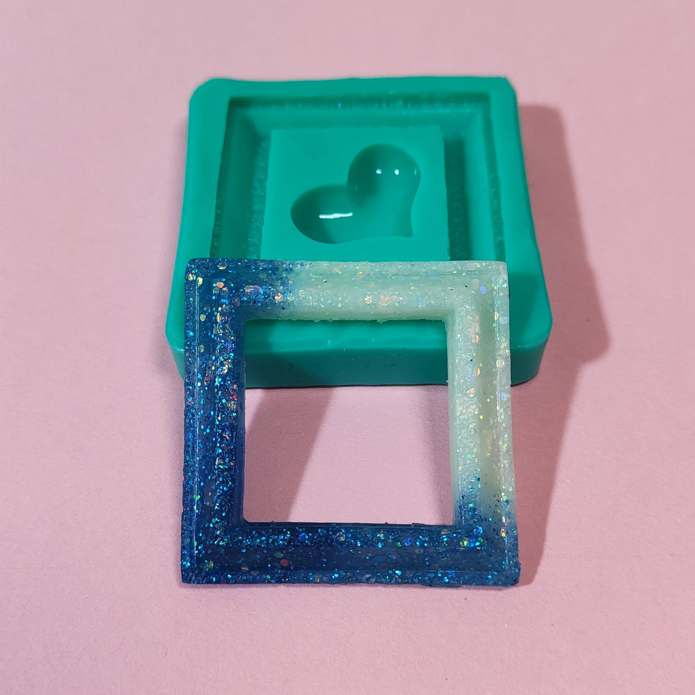 Serena Creazione di Serena Stampone - Vendita all'ingrosso Kit per lavoretti fai da te - Stampo Cornice Quadrata in silicone per resina, cera e gesso0