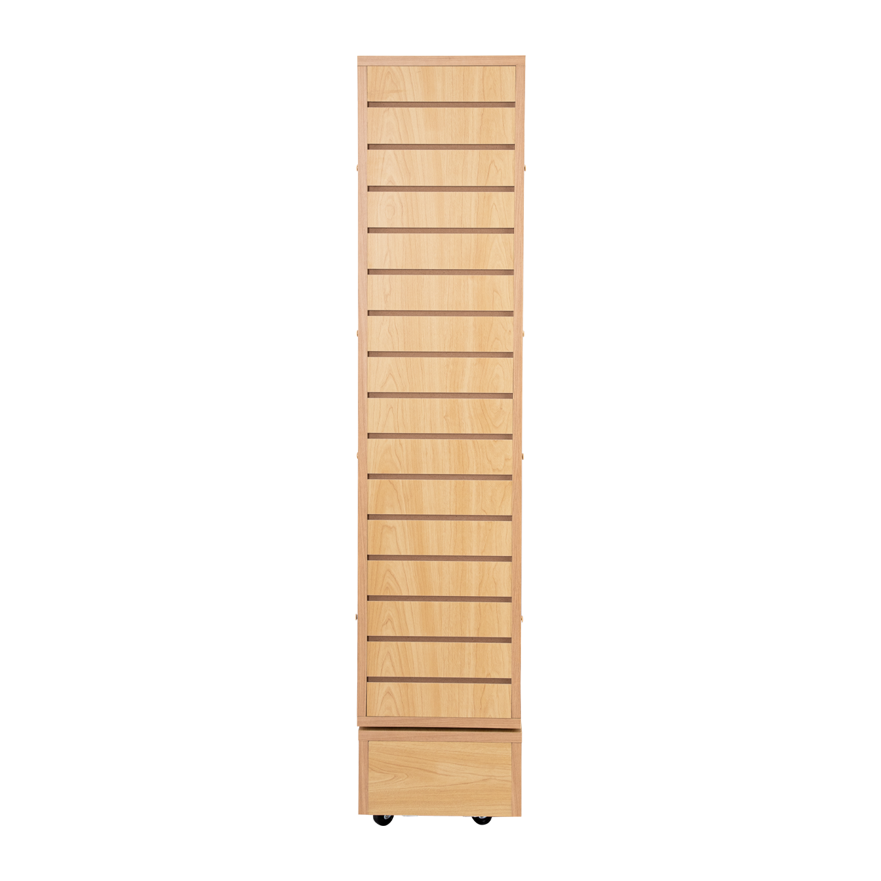 Store Supply Warehouse - Wholesale Retailer Display - Accessories - Maple Rotating Slatwall Tower - 12"L x 12"W x 54"H7