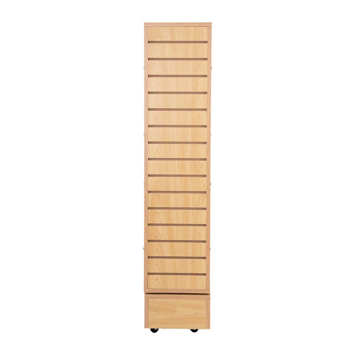 Store Supply Warehouse - Wholesale Retailer Display - Accessories - Maple Rotating Slatwall Tower - 12"L x 12"W x 54"H7
