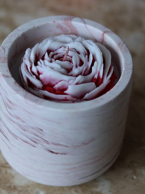 Bougie "La fleurie" - Bougie en pot pour la vente par La Casa des Bougies