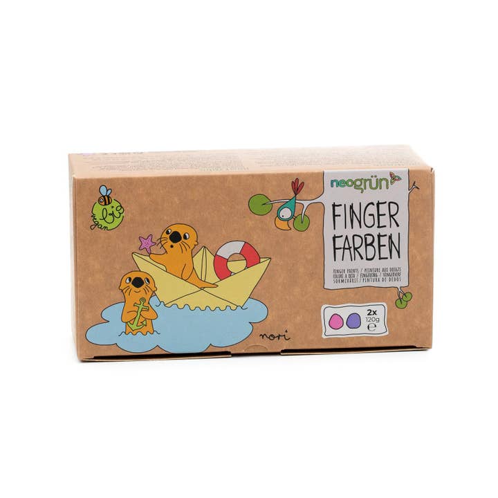 NEOGRÜN - Wholesale Finger Paint - Organic vegan finger paints set of 2 “Nori” pink/purple1