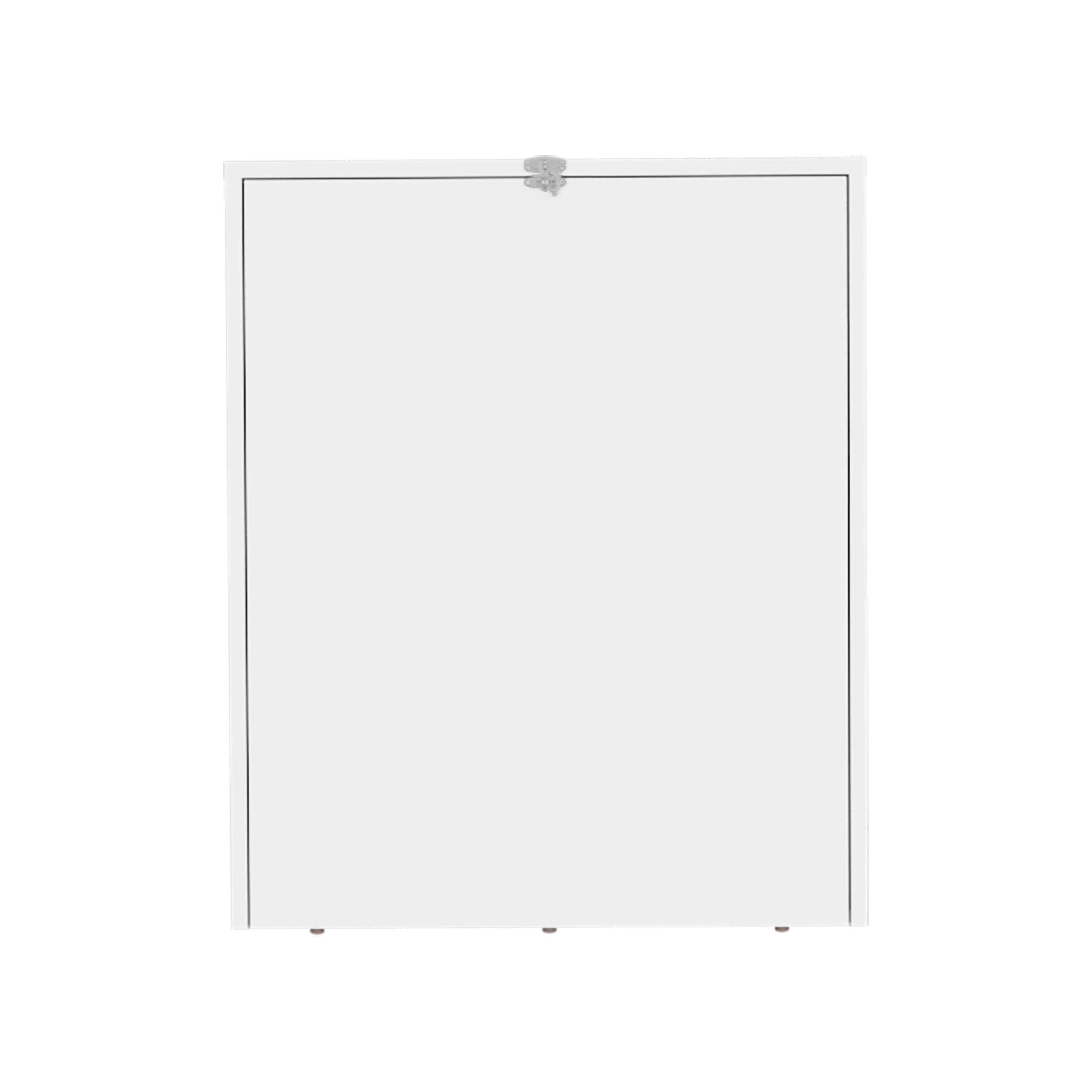 Vit Kaplar 33 ”brett x 23" djupt hopfällbart bord med fyra hyllor, flytande bord, infällbart bord, flytande skrivbord, strykbord vit för wholesale på Faire2