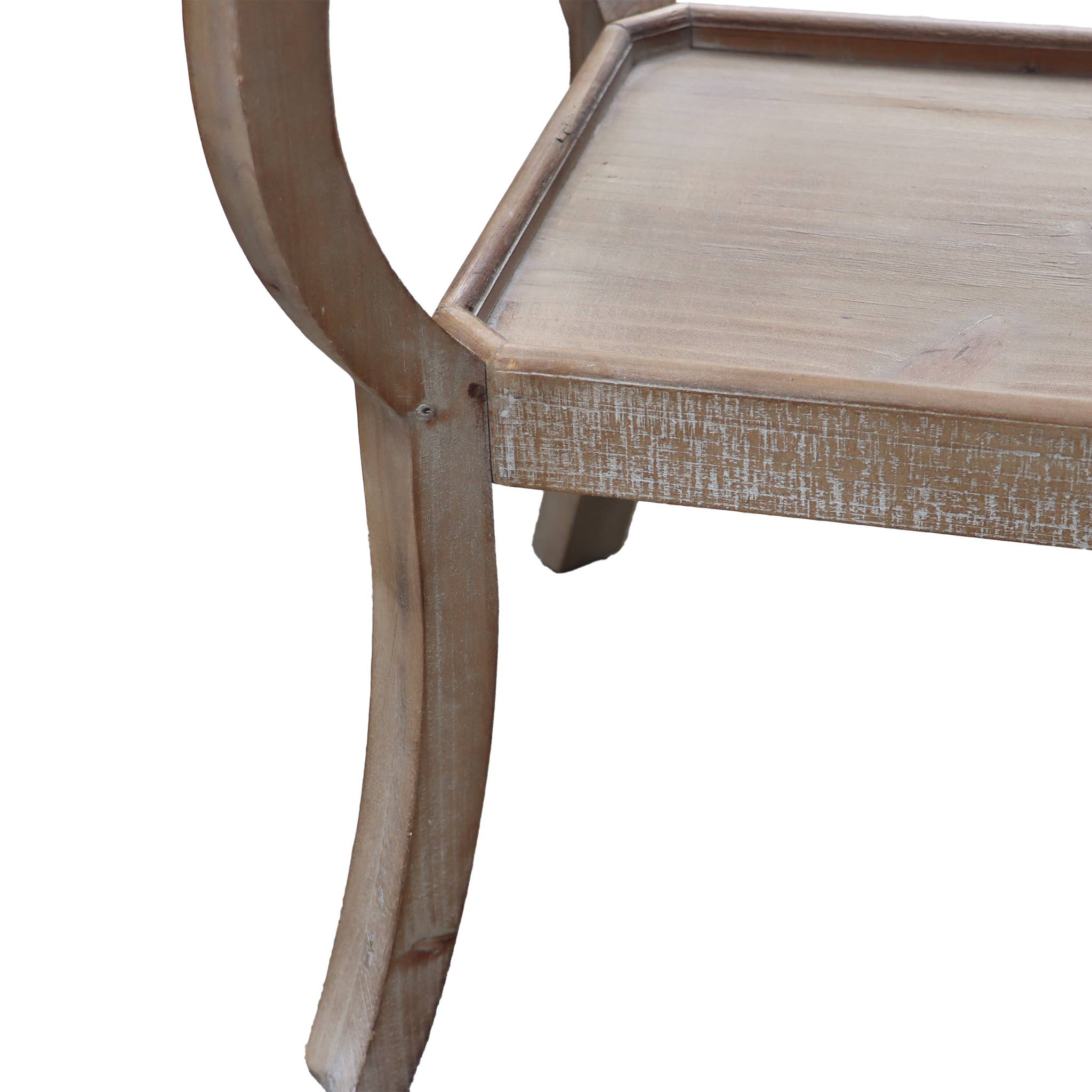 Paris Loft Inc - Wholesale Console Table - 3-Tier Wood Console Table with Wave Frame6