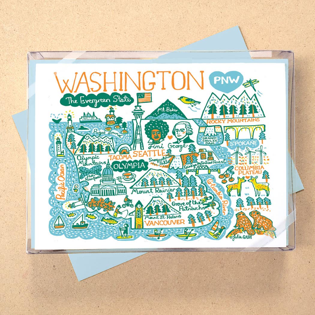 Allport Editions - Vendita all'ingrosso Set di cartoleria/cancelleria - Serie di Carte in Scatola Statescapes - scopri tutti i 29 Stati!27