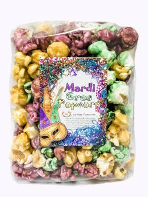 Mardi Gras Pillow Popcorn for wholesale by Yo Pop Yummies