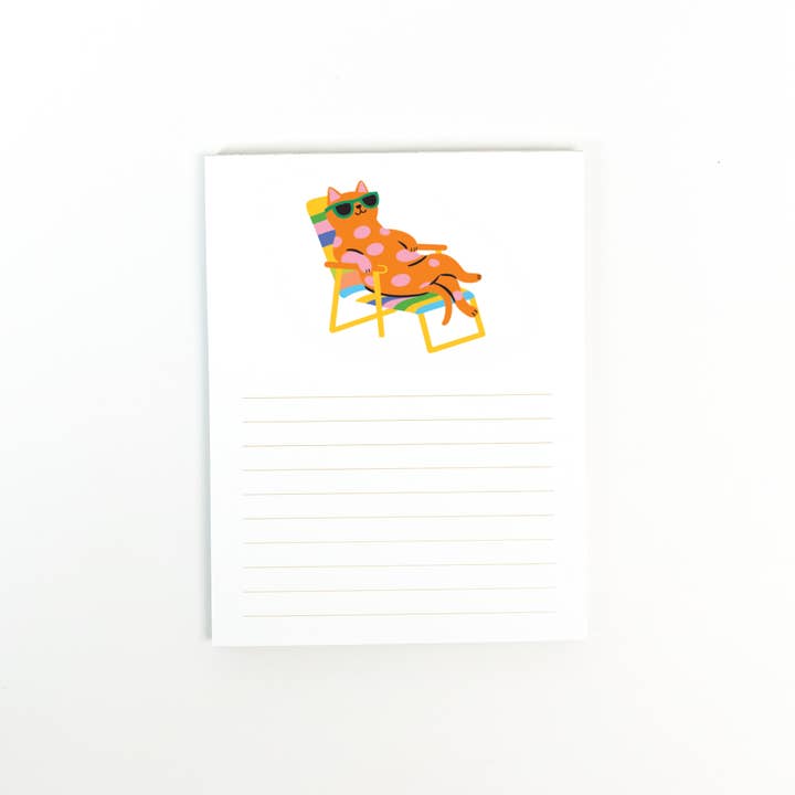 Sungy Side Up - Wholesale Notepad - Sunbathing Cat Notepad – Lounging Cat Memo Pad for Cat Lover2
