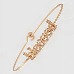 StarryNYC - Venta al por mayor Brazalete - Pulseras de alambre con mensaje de latón4