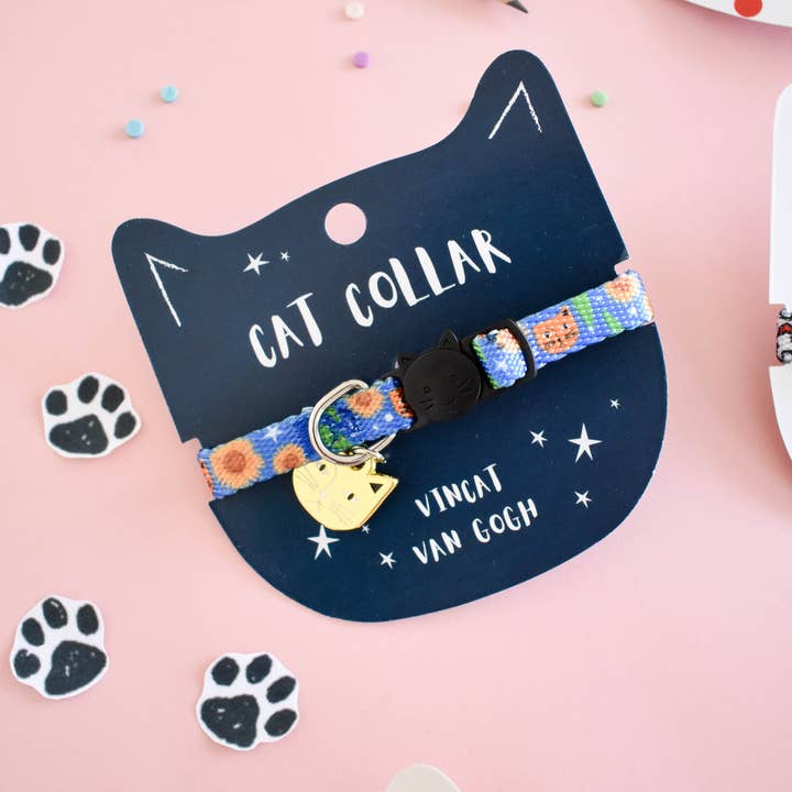 Niaski - Wholesale Pet Collar - Cat - Vincat Van Gogh Artist Cat Collar