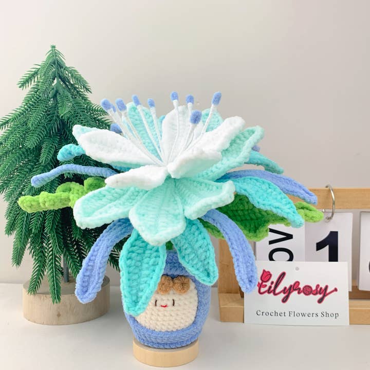 Dango de Epiphyllum de ganchillo, regalos hechos a mano para el Día de San Valentín para venta al por mayor de Lilyrosy(Duty free)