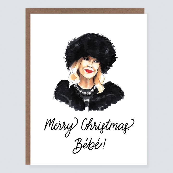 Merry Christmas Bebe Moira | Pop Culture Christmas Card
for wholesale by Morgan Swank Studio