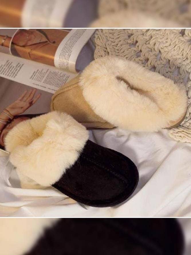 Faux Sheepskin Lined Slippers for wholesale by Wholesale shopping
