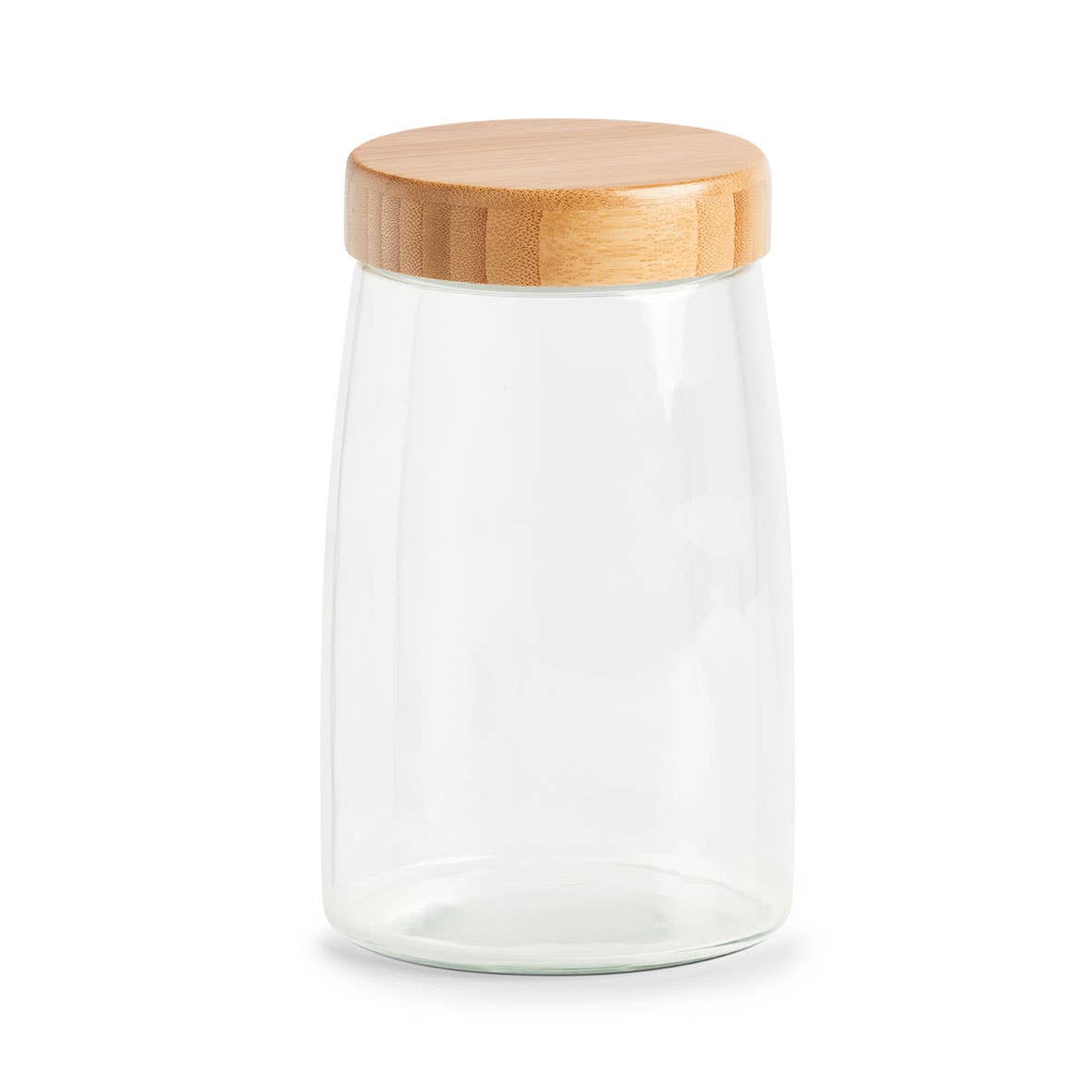 transparent Storage jar with bamboo lid, 1600 ml #1 for wholesale on Faire