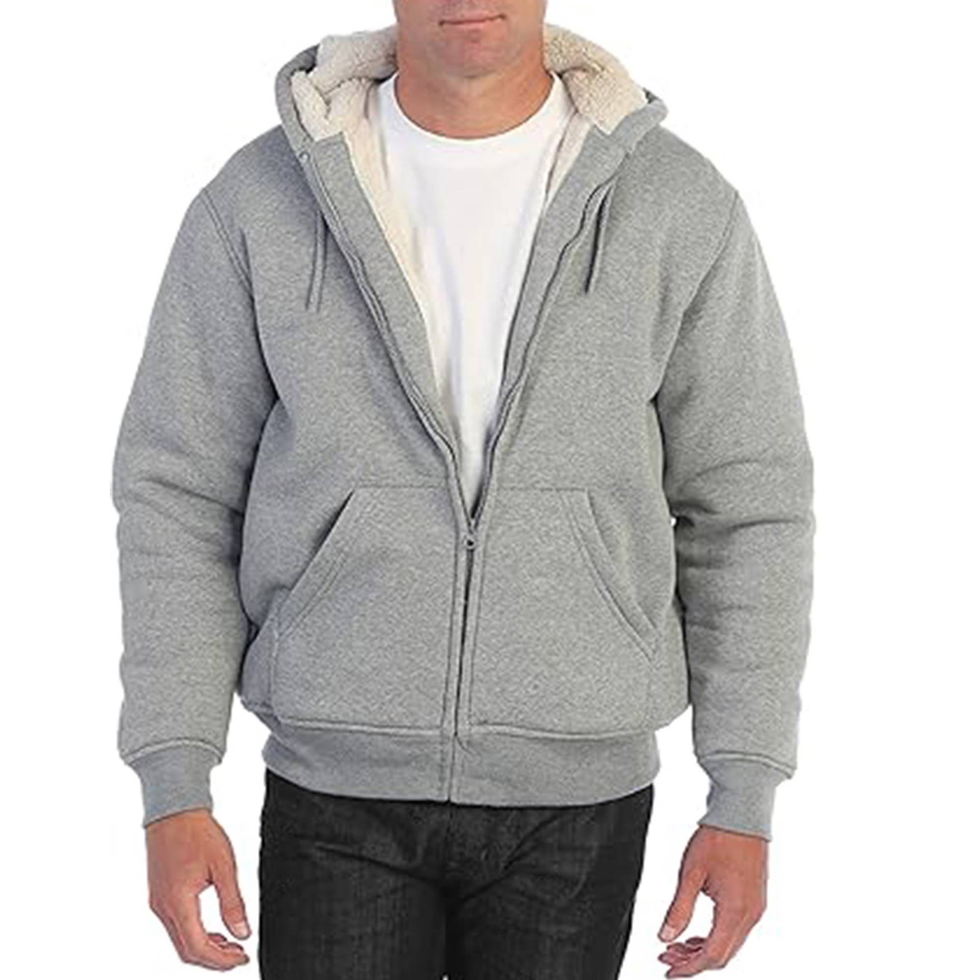 Galaxy By Harvic - Wholesale Hoodie - Men's - Men's Regular Fit Heavyweight Sherpa Fleece Lined Hoodie3