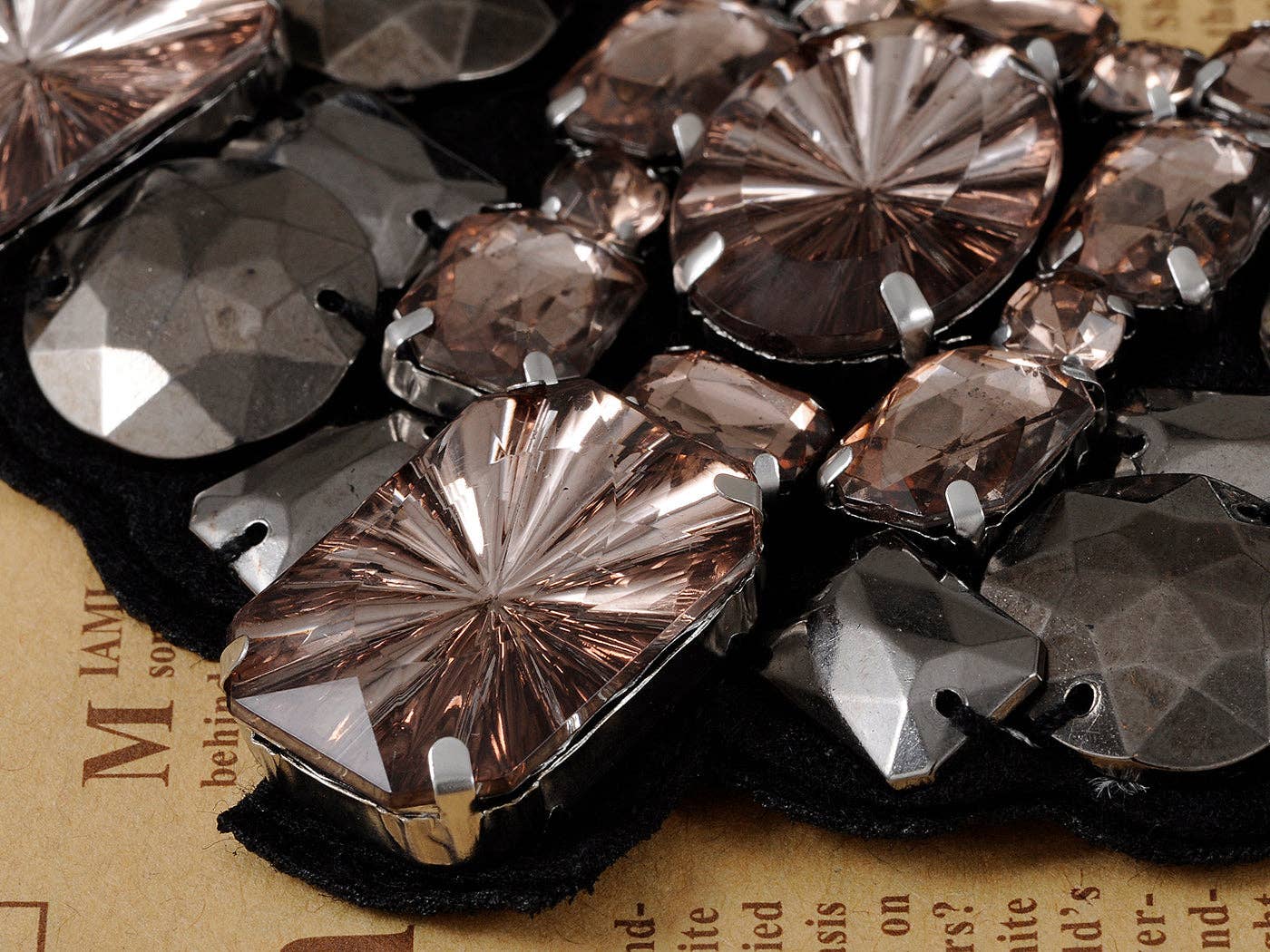 AK Brand - Wholesale Bib Necklace - Dark Cocoa Brown Black Bib Statement Necklace3