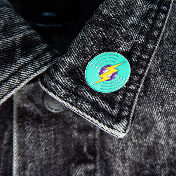 Voltage Vinyl Enamel Pin for wholesale by Pop Rocket Creations