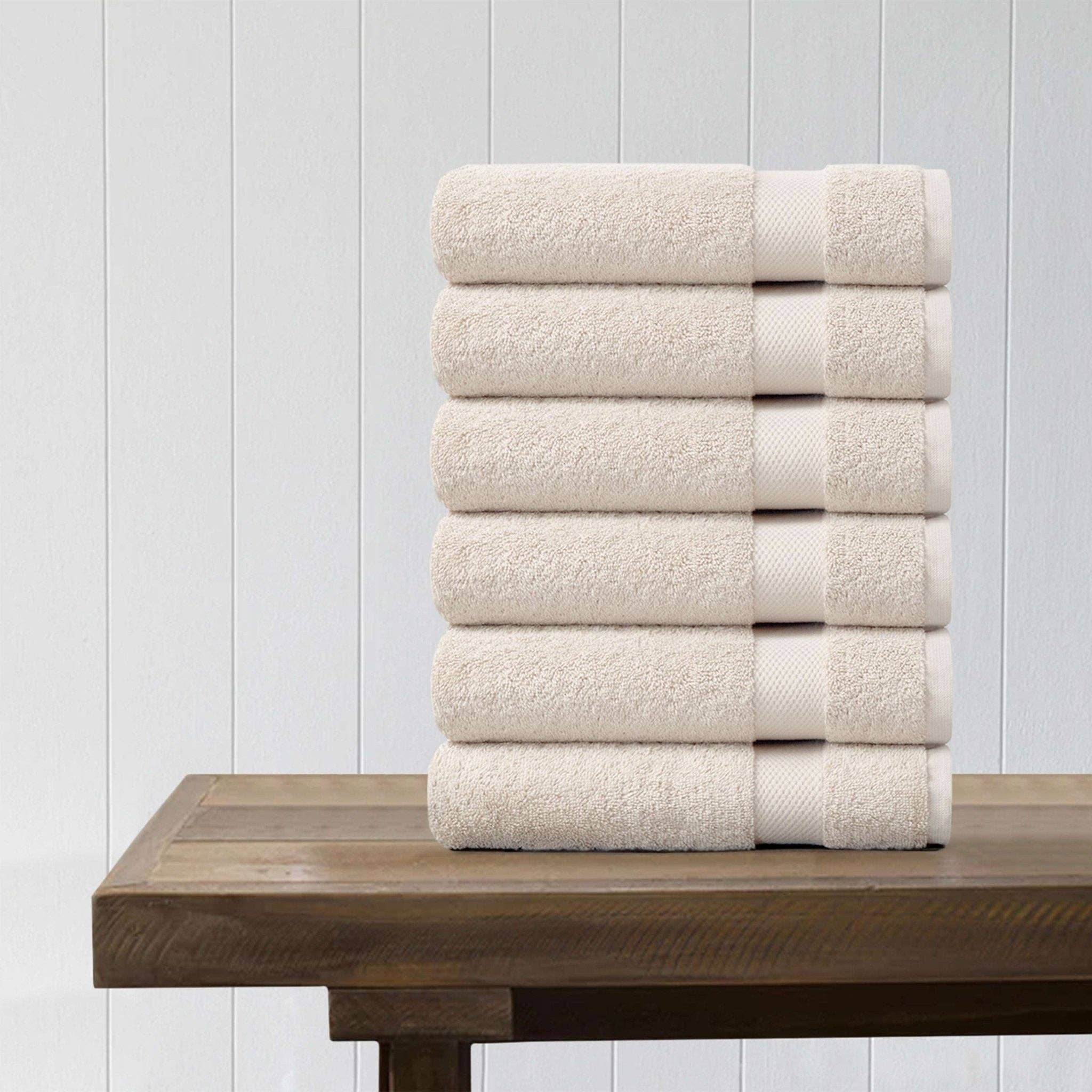 Delara - Wholesale Towel Set - 100% Organic Cotton Quick Dry Wash Cloth (Pack of 6)20