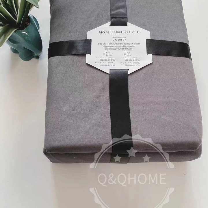 Q&Q HOME - Wholesale Sheet Set - QQ-HOME 6 Pieces Super Soft Microfiber Sheet Set2