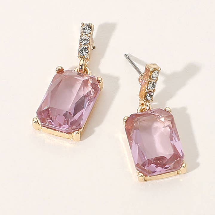 Sensibling Corp. - Wholesale Dangle Earrings - Rectangle Stone Cluster Dangle Earrings5