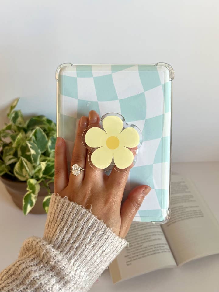 Yellow Daisy Kindle Grip,Bookish Gift & E-Reader Accessory for wholesale by Birdie & Co.