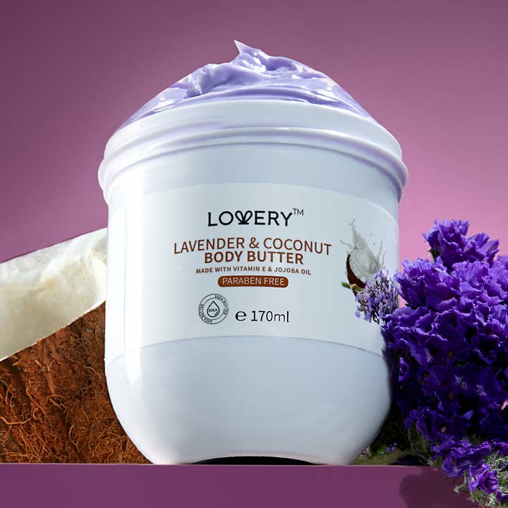 Lavender Coconut Body Butter, Hydrating Moisturizer Creams for wholesale by Lovery