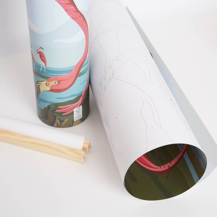 West Design Products – wholesale DIY craft kit – Natural History Museum Paint By Numbers Flamingo Hanging Kit4