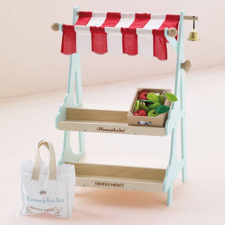 Wooden Market Stall & Fruit Play Food Crate for wholesale by Le Toy Van