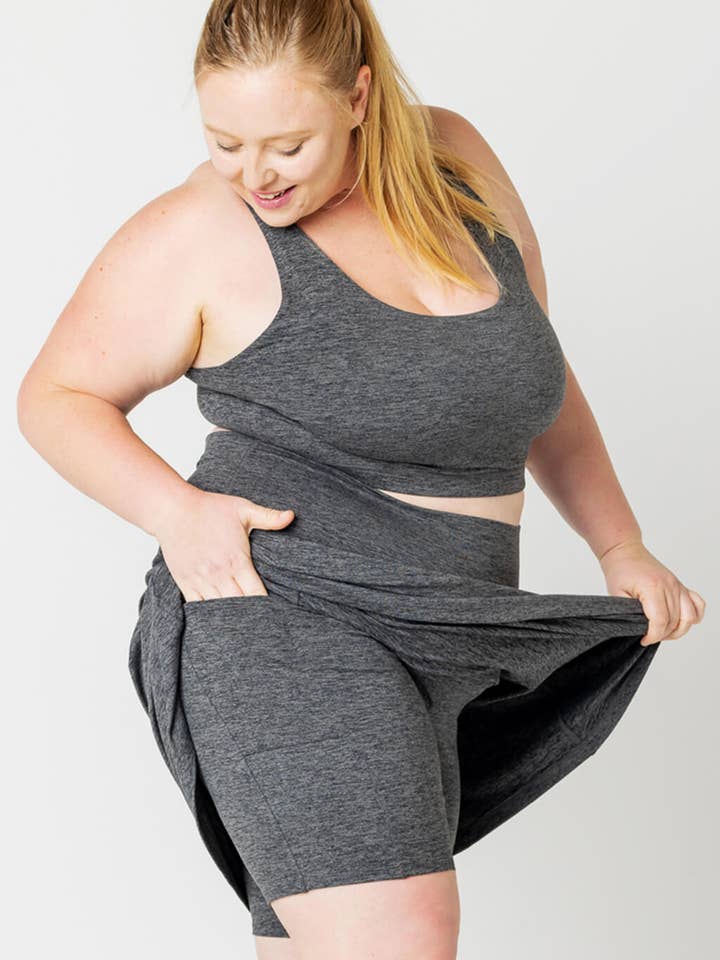 Superfit Hero - Wholesale Skort - Women's - SuperSoft Skort - Heather Gray1