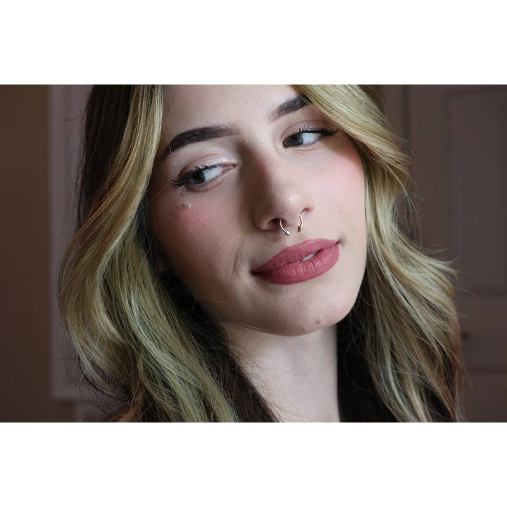 Zahav Jewelry - Wholesale Cocktail/statement ring - 14kt Solid Gold 2-Tone Spiked Horseshoe Septum Ring2