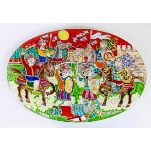 Ovaler Teller DS 60x38 cm OV60DS-1 für den Großhandel von Ceramiche De Simone