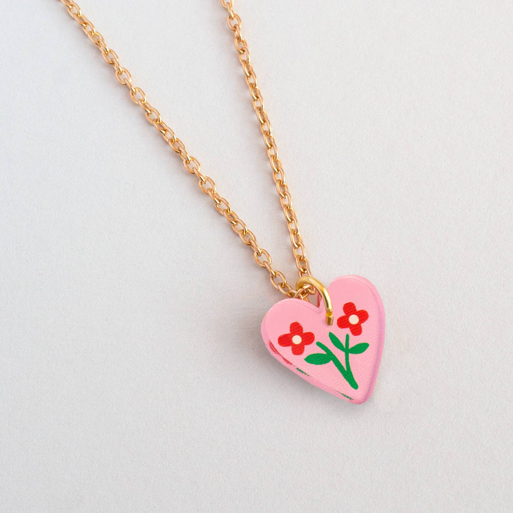 Natalie Lea Owen – Handmade Jewellery & Greeting Cards - Wholesale Pendant/Charm Necklace - Heart Floral Charm Necklace | Mother's Day Gift Jewellery2