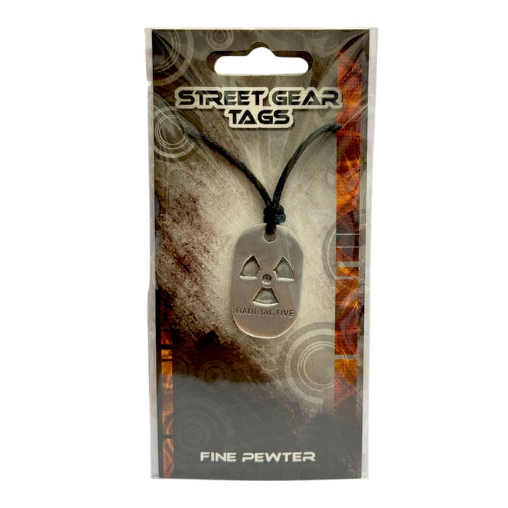 Radioactive Street Gear Gothic Punk Pewter Necklace -USA-DDP for wholesale by Myth & Magik - Silver Jewellery Cavern Wholesale