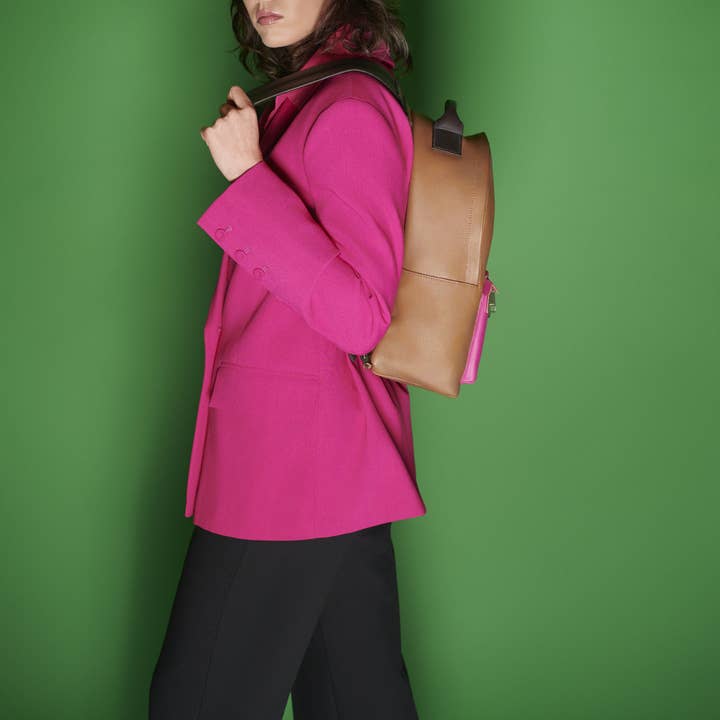 ALLBYB - Vente Sac à dos – femme - Sac à dos Grace en cuir rose