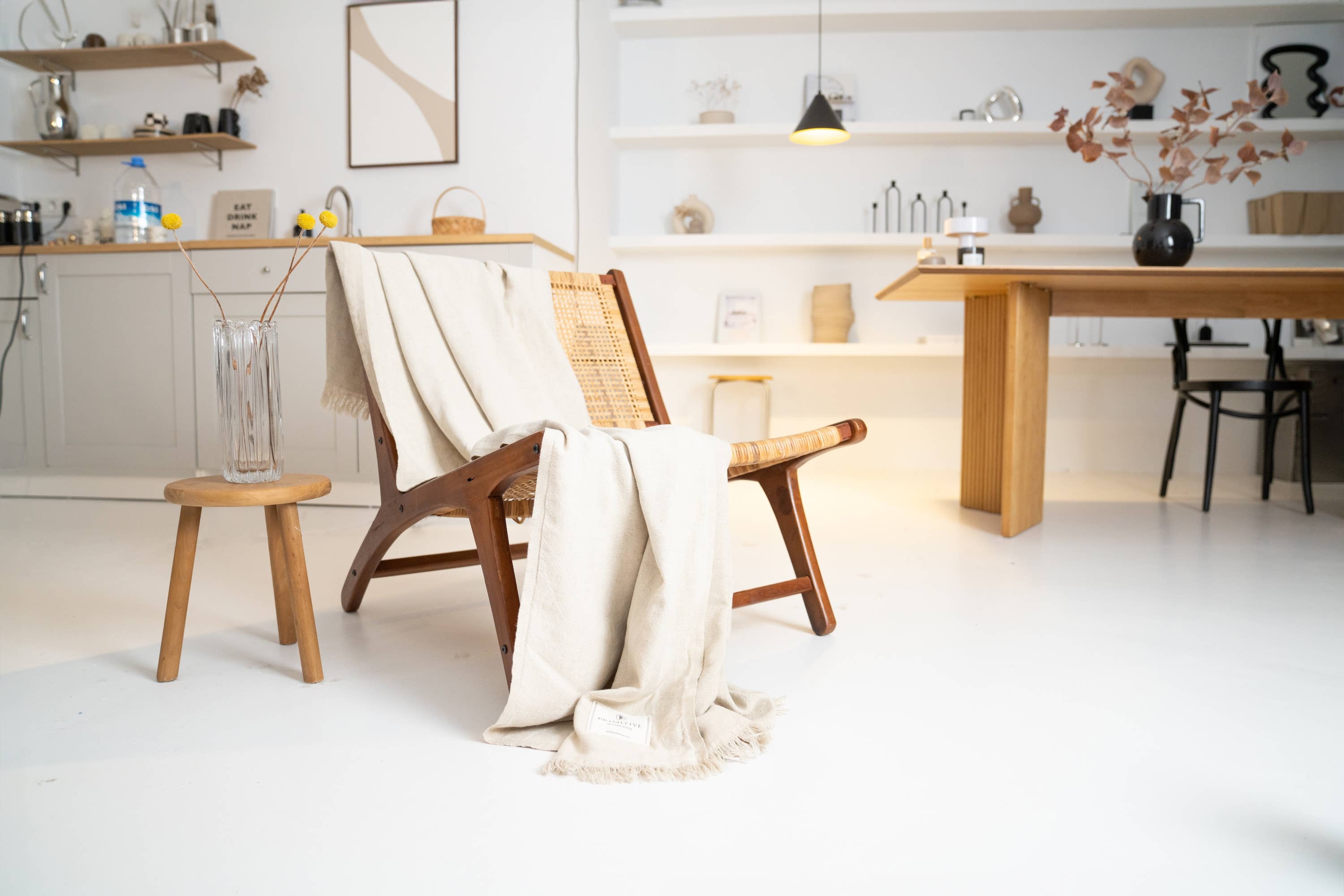 Primitive - Wholesale Decoratiedeken - Barbaresco omkeerbare plaiddeken van linnen W0117