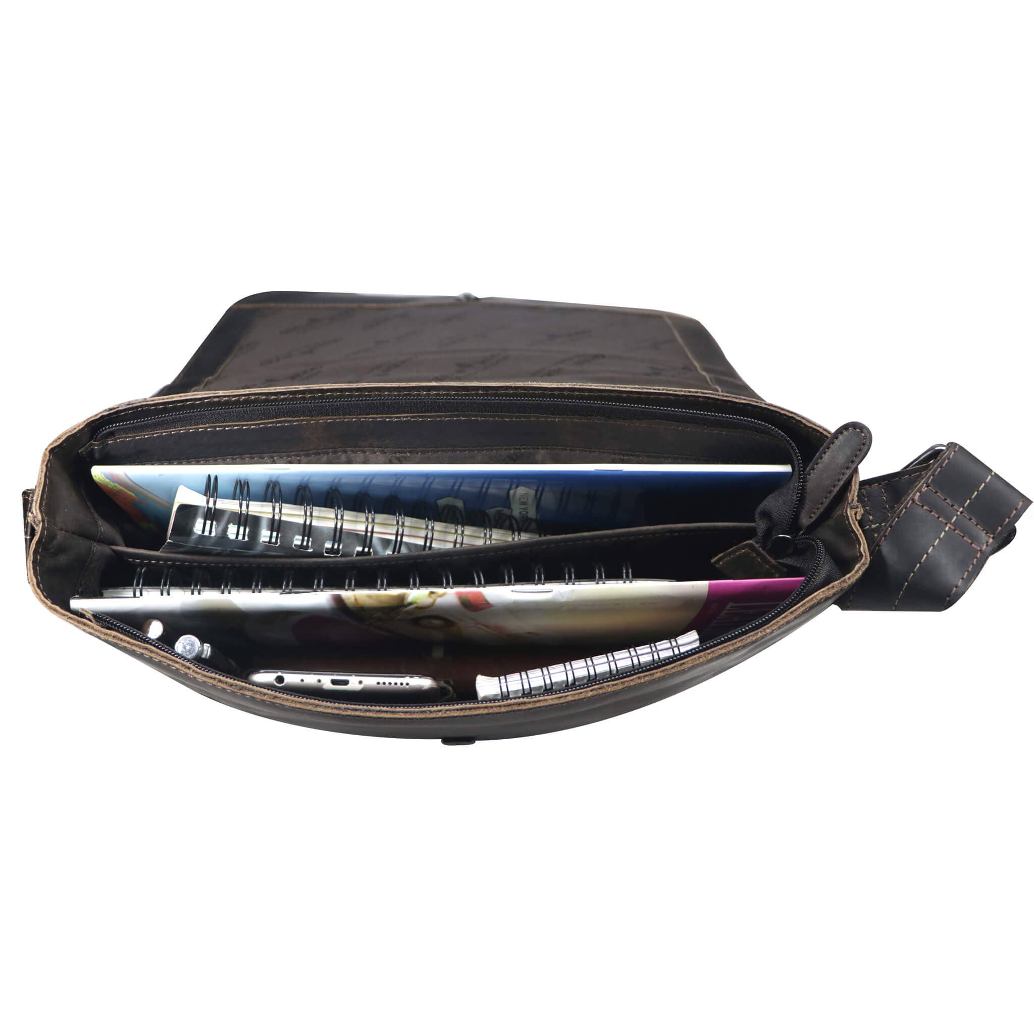 Greenwood - Wholesale Messenger Bag - Unisex - Chris leather bag men's shoulder bag wide strap women8