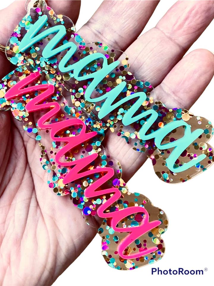 Porte-clés Mermaid Confetti Mama pour la vente par Dandelion Market TexAz