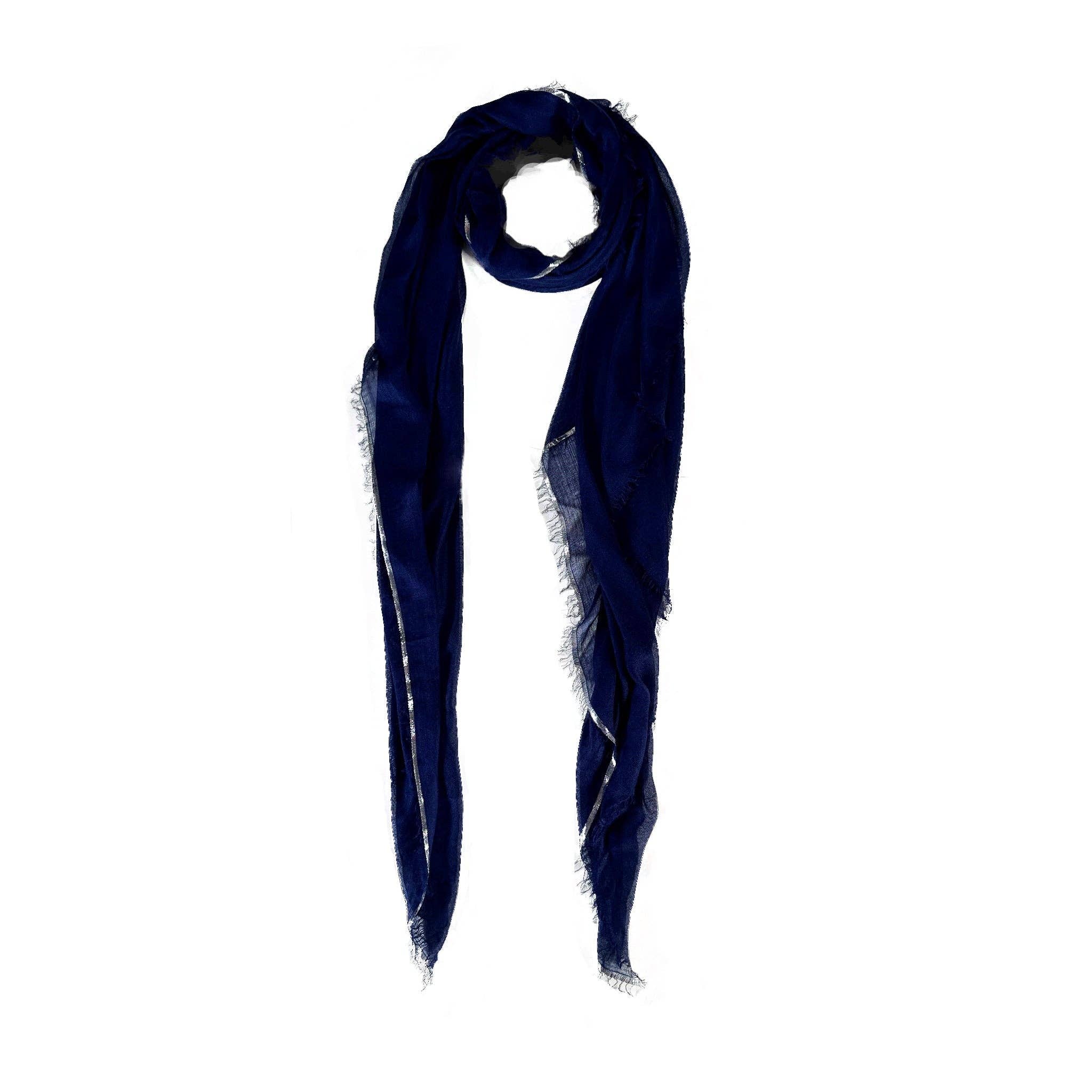 Blue Pacific - Wholesale Scarf - Unisex - Cashmere Blend Scarves with Specialty Metallic Threading13