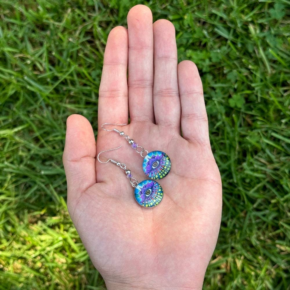 Earths Elements Wholesale - Vente Boucles d'oreilles pendantes - Boucle d'oreille - Troisième œil rond1