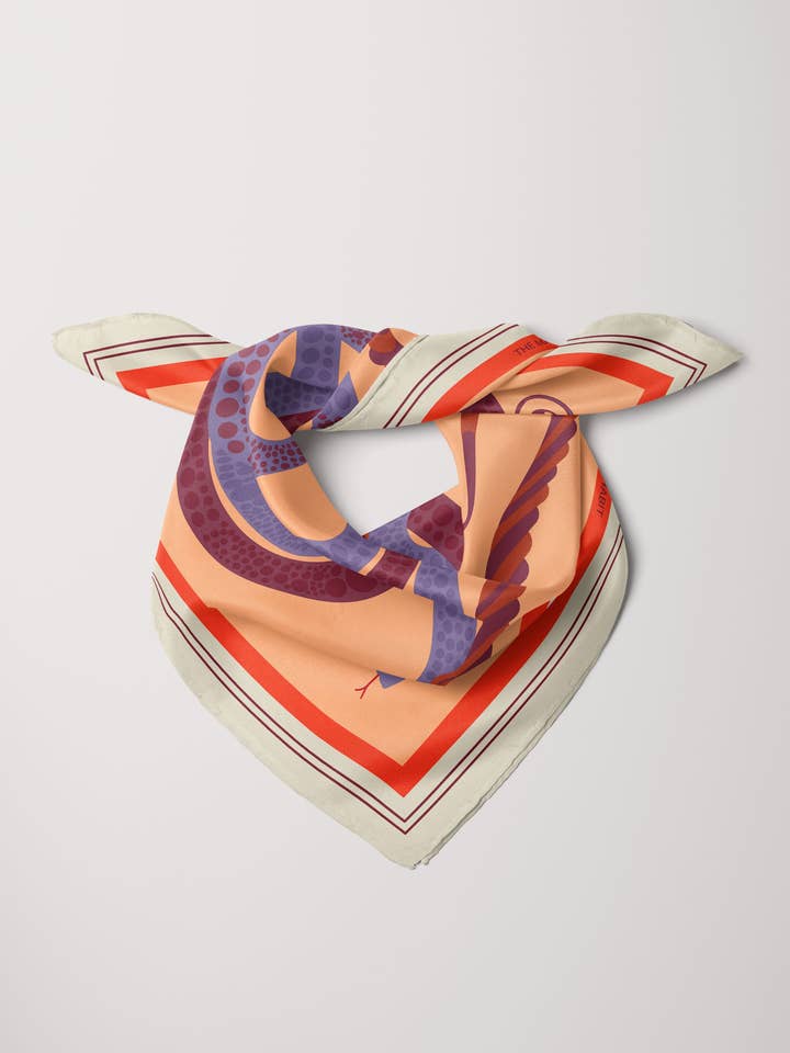 Foulard en soie Bandana 'Le Serpent' pour la vente par Alas
